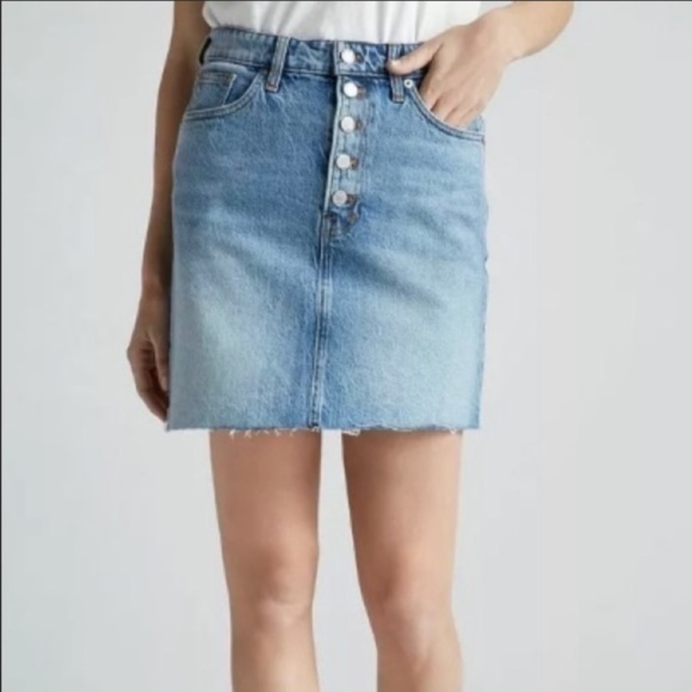Lucky Brand High Waist Denim Mini Skirt 00/24